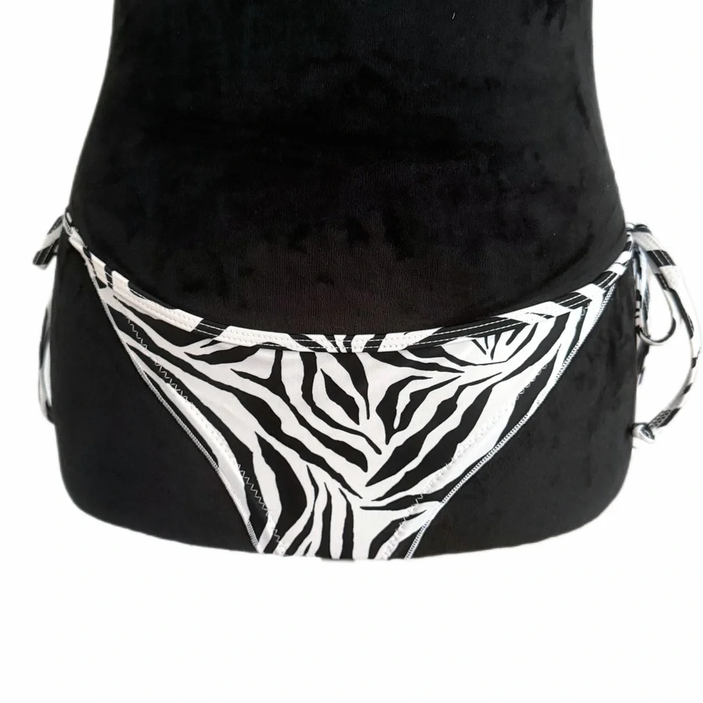 Bamboo Island- Swim Bikini- Zebra Print (Small bottoms/ D cup underwire top) - Picture 3 of 10
